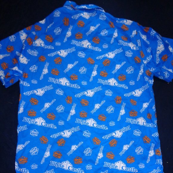 White Castle Short Sleeve Button Down Adult Small - Picture 2 of 2
